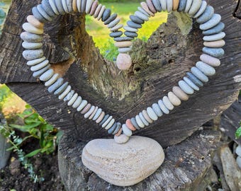 Beach Stone Heart Decor.Sea Rock Heart Shape Decor For Indoor And Outdoor.Heart Home Decor.Sea Stone Sculpture.Wedding Gifts