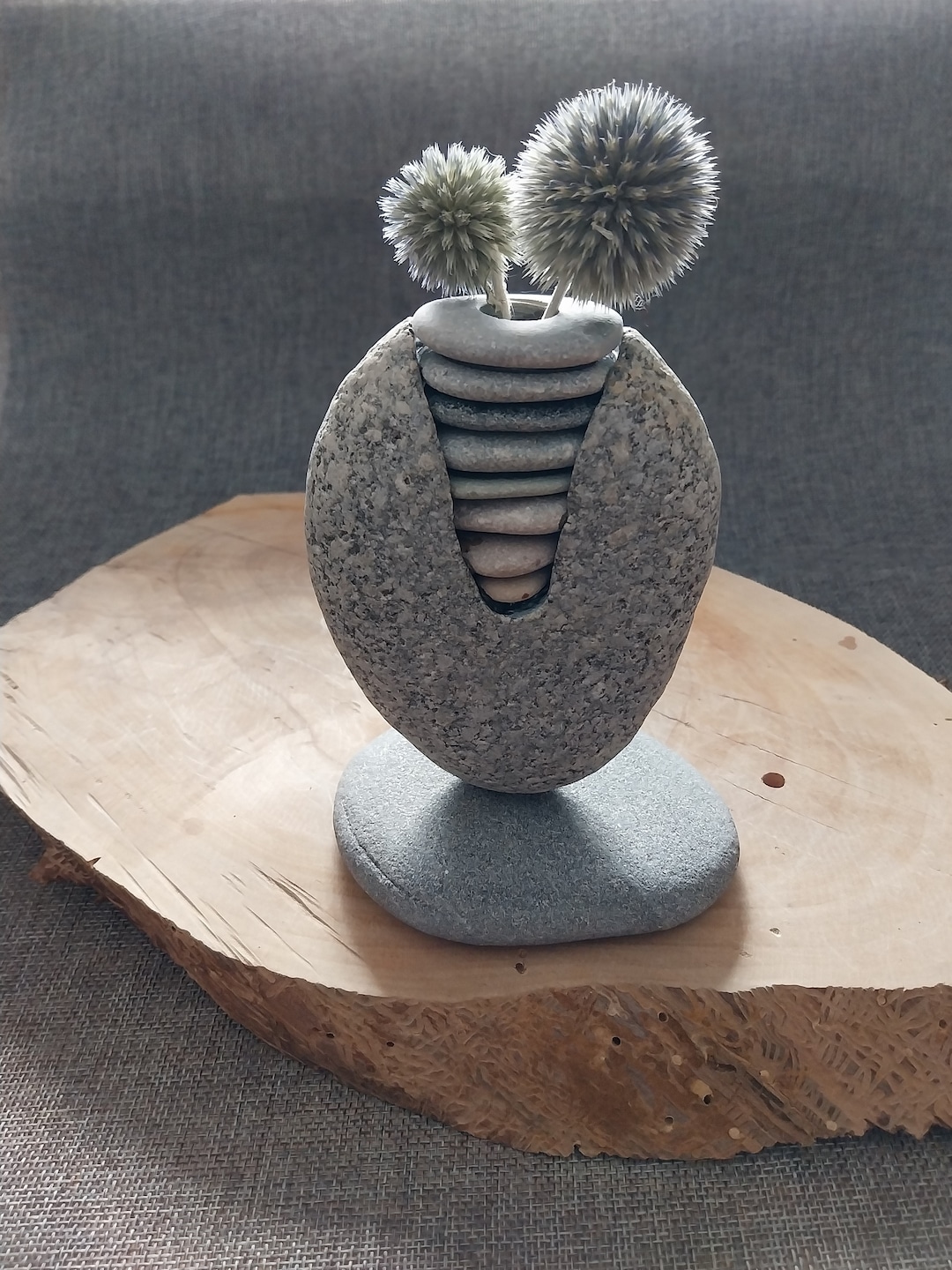 Ikebana Vase.ikebana Stone Vase.japanese Ikebana Vase.dried Etsy
