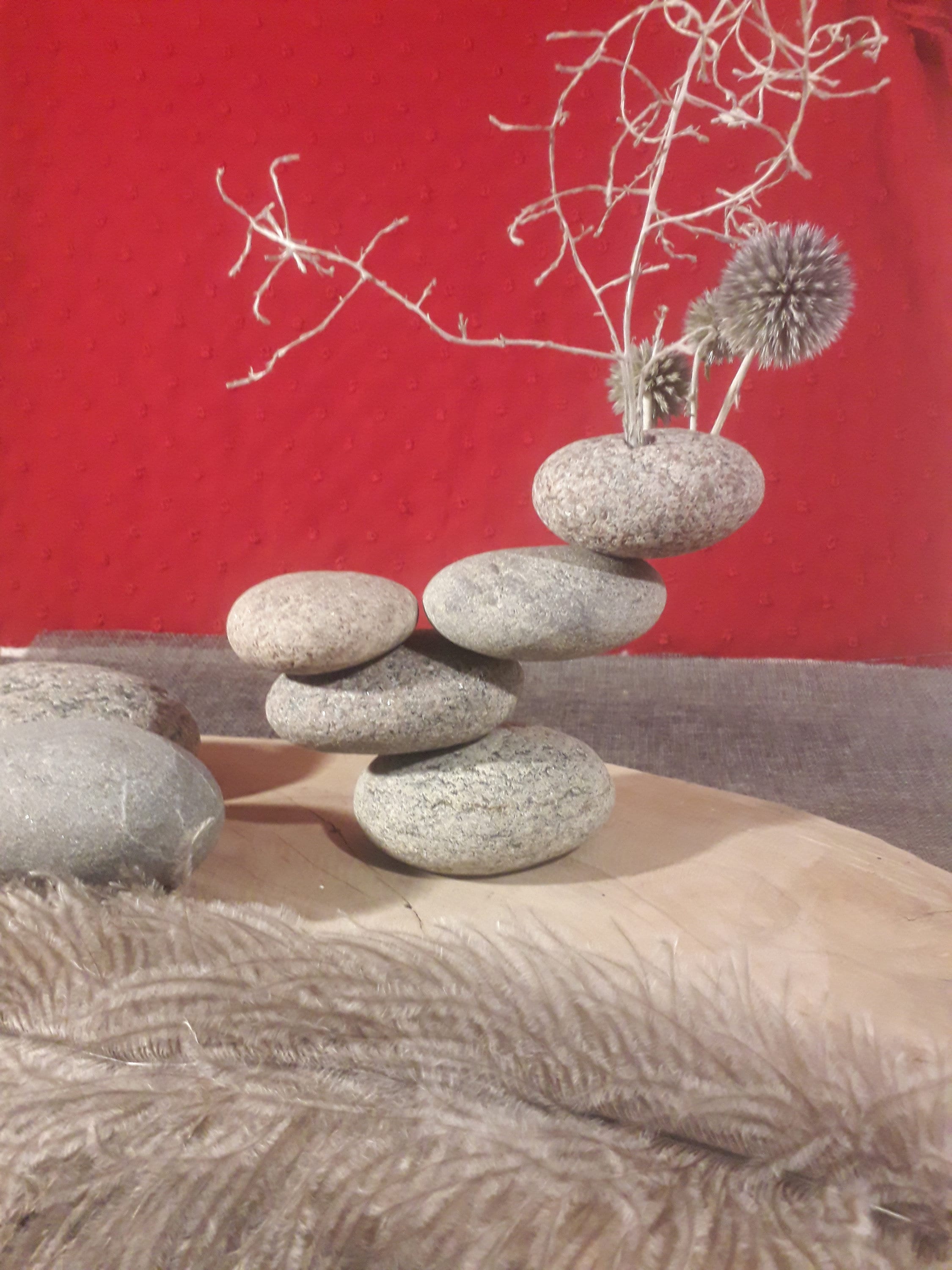 Ikebana Vase.ikebana Stone Vase.japanese Ikebana Vase.dried Etsy