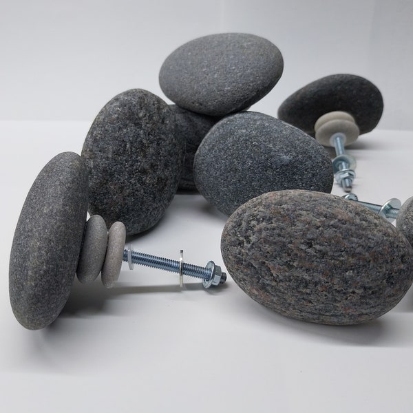 One Piece Sea Rock Cabinet Handle.Stone Furniture Knob.Sea Stone Drawer Pull.Door Handle.Gate Handle.