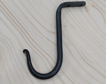 Hand Forged Iron Under Counter Hook. Under Shelf Hook.Mug Cup Hook.Blacksmith Undercounter Hook.