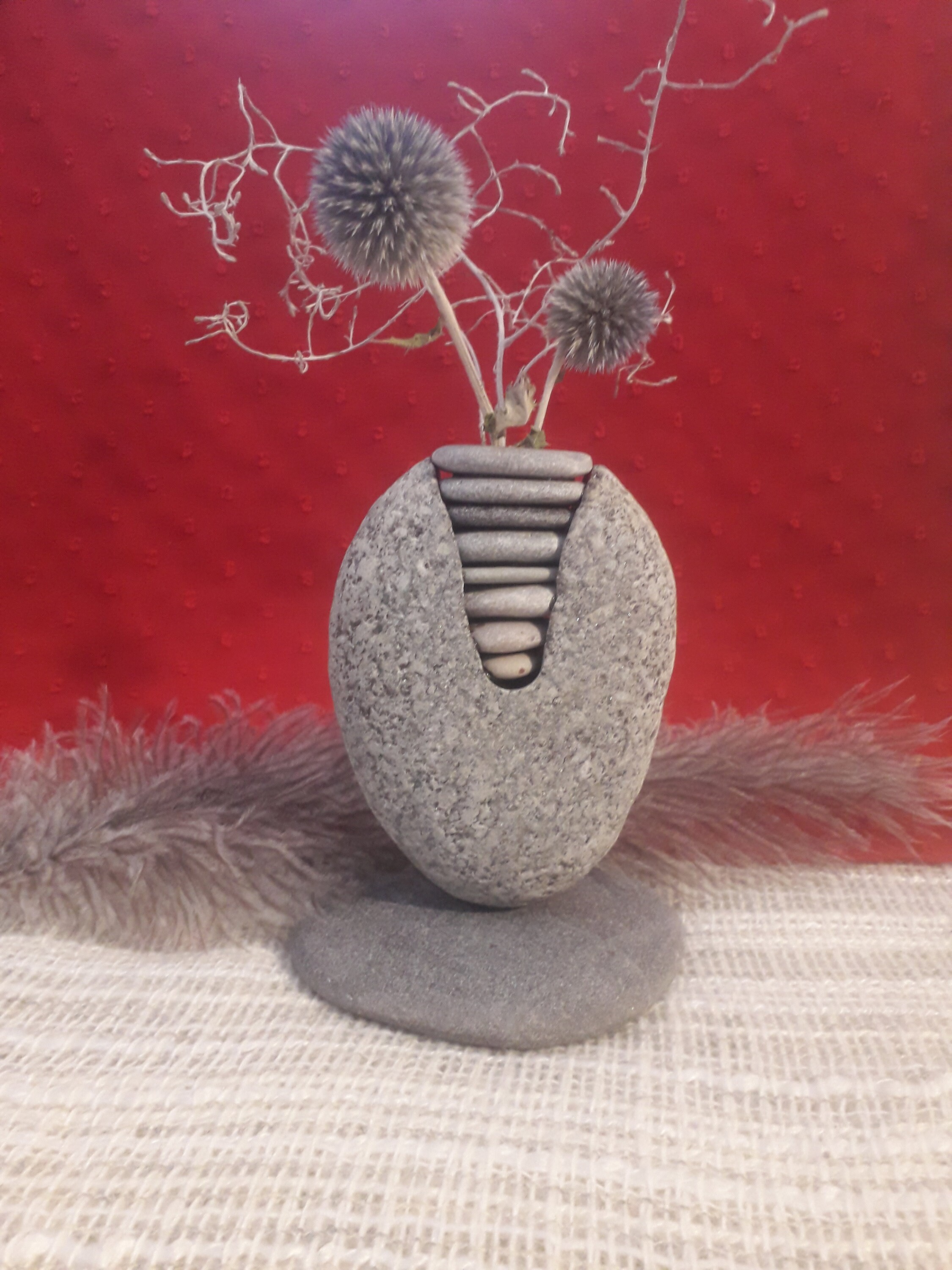 Ikebana Vase.ikebana Stone Vase.japanese Ikebana Vase.dried Etsy