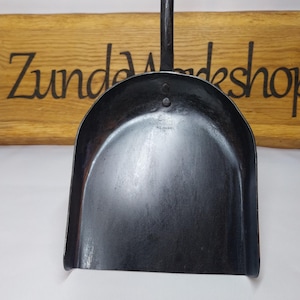 Hand Forged Iron Fireplace Ash Shovel With Wooden Handle.Rustic Wrought Fire Ash Shovel.Fireplace Tool.
