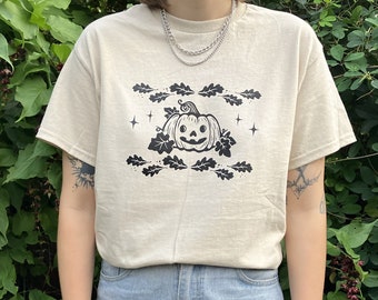 Hand Printed Pumpkin T Shirt
