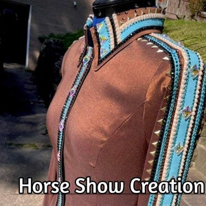 Bronze Western Pleasure Rail Show Shirt, Horsemanship, Women Rail Shirt, Western Show shirt