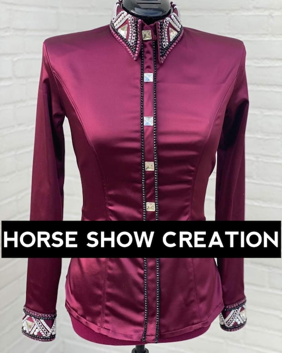 Pleasure Show Shirt Western Showmanship Shirt - Stretchy Lycra Show ...