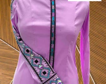 Pink Western Show Shirt, Rail Horsemanship Jacket