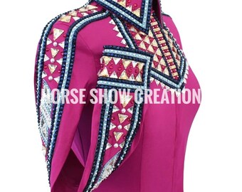Pink Western Show Shirt, Embellished Rail Jacket, Horsemanship Apparel