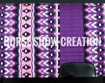 Black & Purple Western Show Saddle Pad 34x42 inch