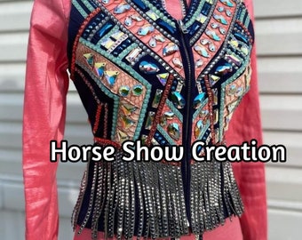 Veste Western Show Pour Femme – Galaxy Leathers, équitation, Concours (neuve, Inde)