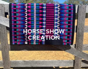 Purple & Black Western Show Saddle Pad 34x42 inch