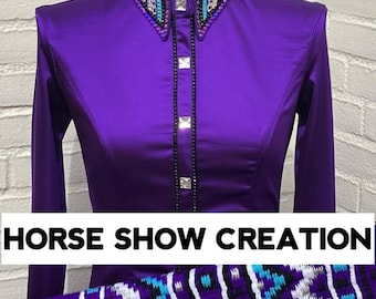Purple Western Show Shirt, Horsemanship Jacket, Rodeo Queen Style