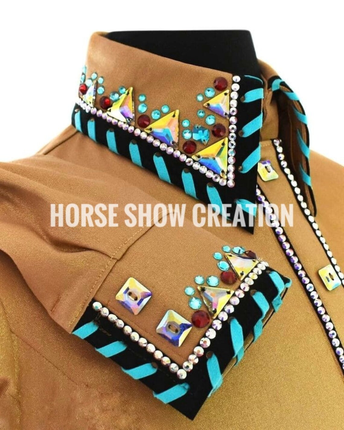 Yellow Riding Shirt Yellow Western Pleasure Horse Show Shirt, Horsemanship, Women Rail ...