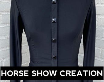 Black Western Show Shirt, Women's Horsemanship Jacket