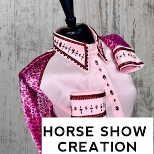 Pink Western Pleasure Horse Show Shirt, Horsemanship, Women Rail Jacket, Western Show shirt