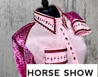 Pink Western Pleasure Show Shirt, Women's Horsemanship Jacket