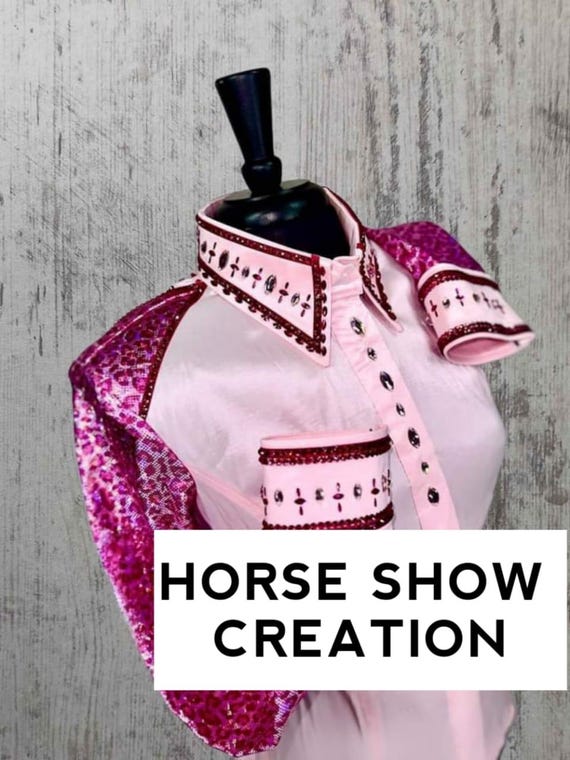 Pink Western Pleasure Horse Show Shirt, Horsemanship, Women Rail Jacket, Western Show shirt