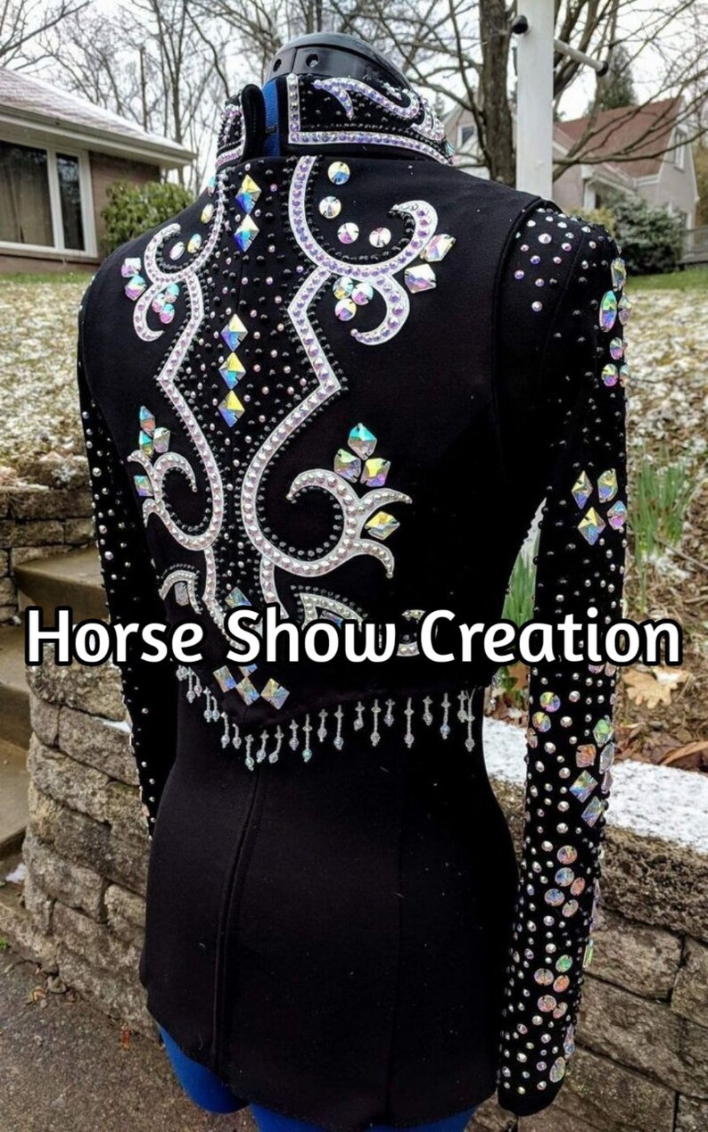 Black and Silver Western Pleasure Horse Show Vest Etsy