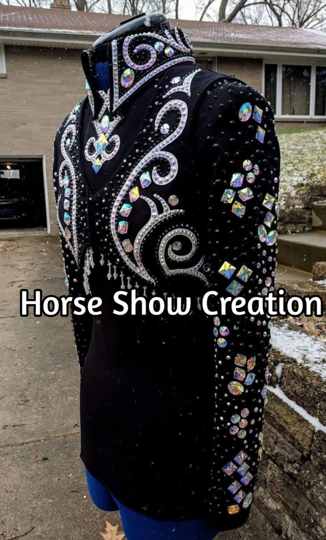 Black and Silver Western Pleasure Horse Show Vest Etsy