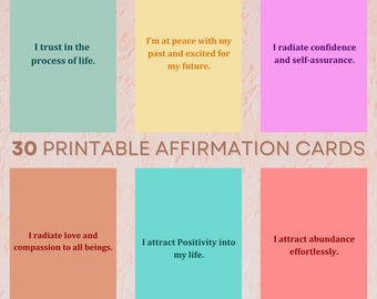 Affirmation Cards Printable Positive Affirmation Cards Daily Manifest Digital Quote Cards Adult Affirmation Cards Girl Boss Affirmation Card