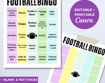 Super Bowl Bingo Super Bowl Squares Superbowl Squares Superbowl Party ...