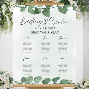 Wedding Seating Chart Template Printable Editable Seating Chart Seating Chart Template Printable Seating Plan Wedding Poster Seat Sign Canva