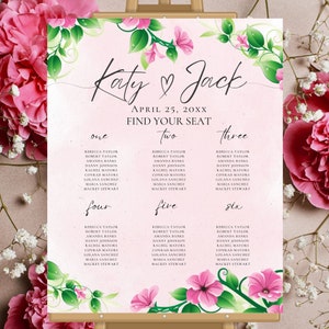 Wedding Seating Chart Template Printable Editable Seating Chart Seating Chart Template Printable Seating Plan Wedding Poster Seat Sign Canva