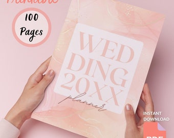 Wedding Planner Printable Wedding Planner Wedding Budget Planner Planner Printable Wedding Checklist Wedding Organizer 100 Pg Editable Cover
