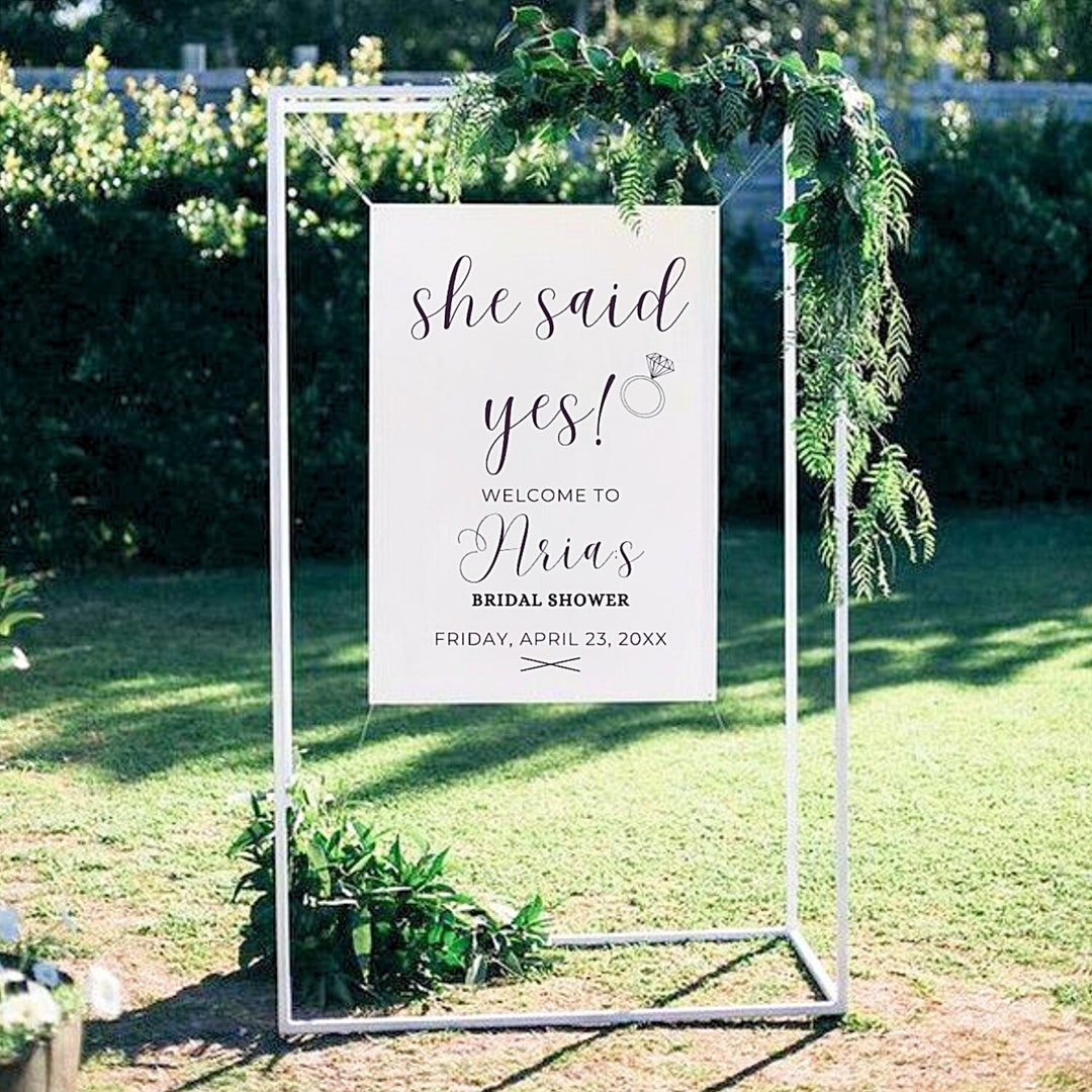 First Said Sign Sign She Said Yes Sign Wedding Entrance Sign Wedding Sign Bundle Minimal ...