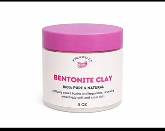 Bentonite Clay Mask | Detox, Acne, Pore Cleansing | 8 oz (Pure & Natural)