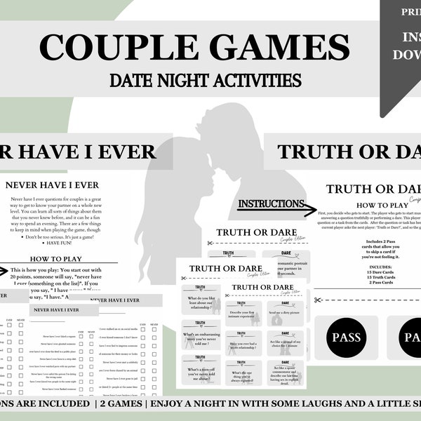 Couple Games: Date Night Activities For Couples, Anniversary Game Cards, Valentines Day Games, Marriage Counselling, Adult Games For Couples