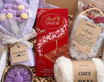 Self Care Gift Box for Women | Relaxation Spa Set | Birthday Gift, Get Well Gift, Cozy Gift Box, Care Package, Best Friend Gift, Crotchet
