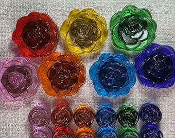 Handmade Resin Flower Magnets, Refrigerator Charm