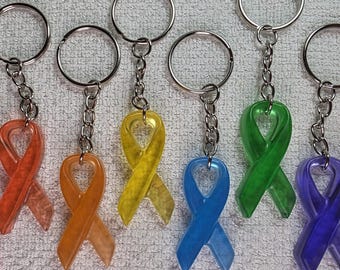 Handmade Resin Ribbon Keychain, Backpack Charm