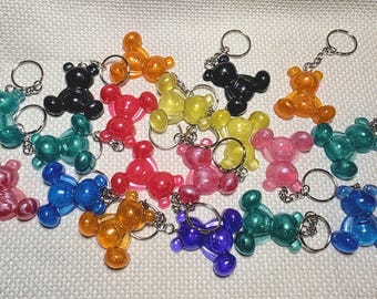 Handmade Teddy Bear Resin Keychain: Backpack or Bag Charm