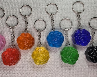 Handmade Resin Flower Keychain, Backpack Charm