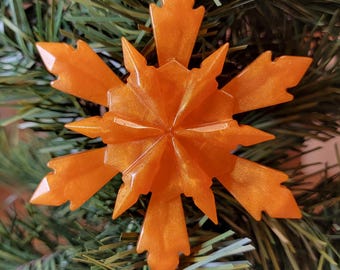 Handmade Resin Snowflake Ornament: Holiday Decoration