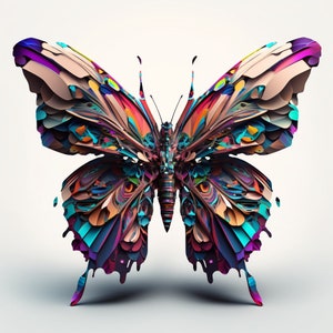 Beautiful Butterfly 8k, 3d, enchanted magic digital download, Digital, Sublimation, DTG, print & cut, Digital Download