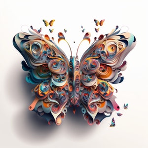 Beautiful Butterfly 8k, 3d, enchanted magic digital download, Digital, Sublimation, DTG, print & cut, Digital Download