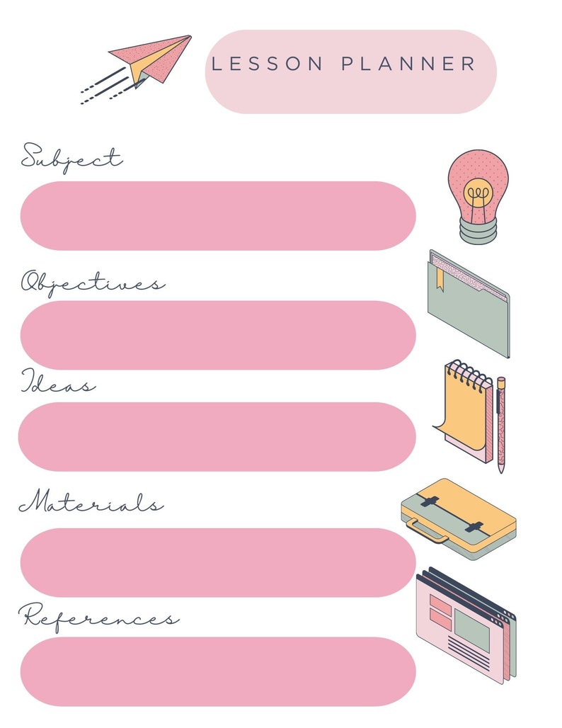 Printable Teacher Planner20232024 School Year Plannerlesson Etsy