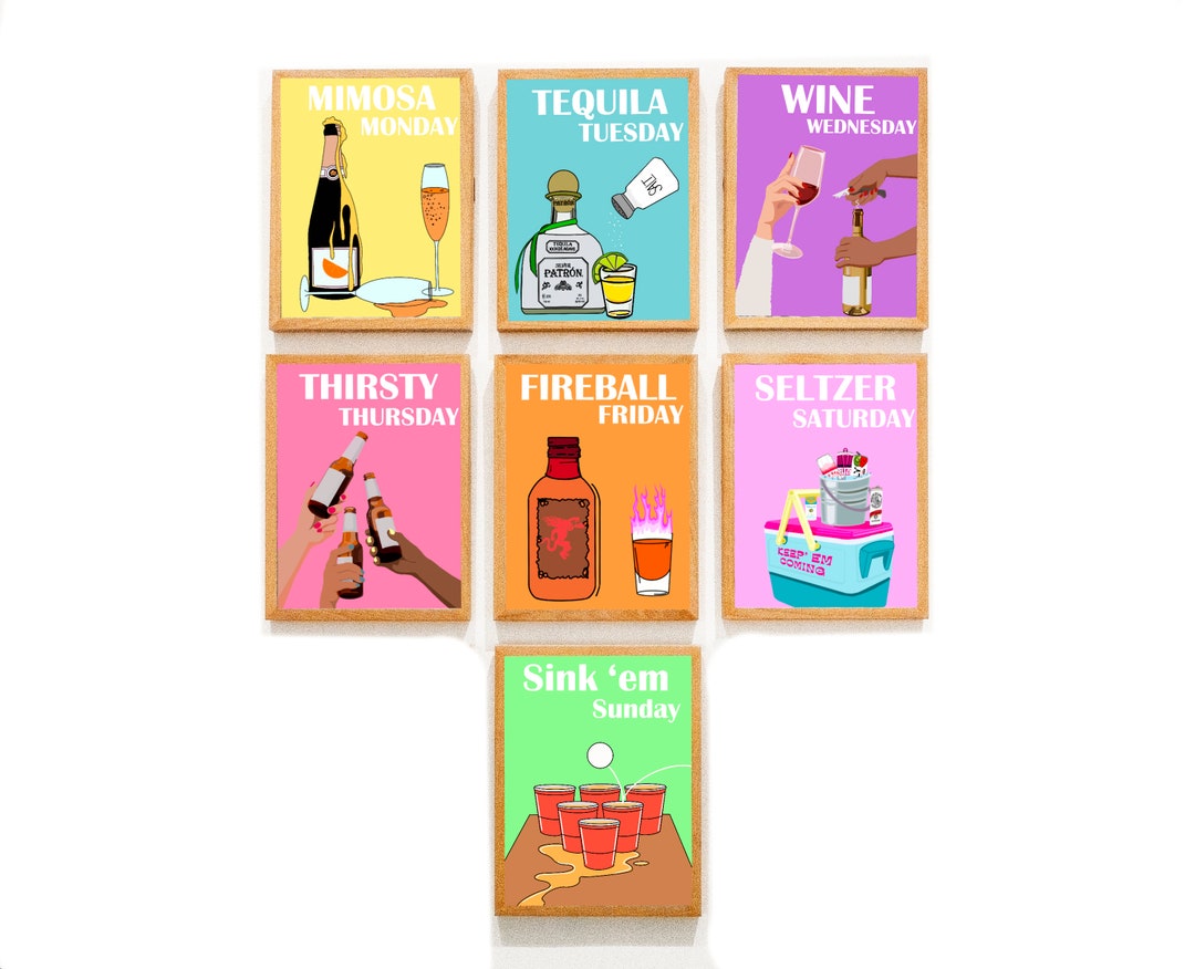 days-of-the-week-alcohol-digital-printz-college-print-dorm-print