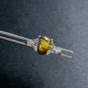 Rare Natural Rainbow Ammolite Adjustable 925 Sterling Silver Ring | Ammolite Ring Free Size Ring Adjustable Ring Gift for Unisex