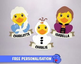Frozen Duck Collection - Personalised Cruise Door Magnets. Other characters available.