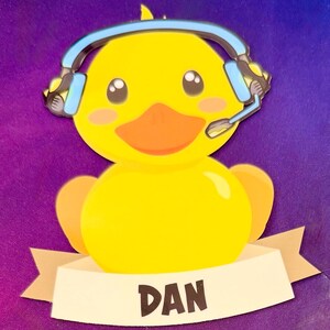 Cruising Ducks with Hats - Personalised Cruise Door Magnets. 12 - Gamer Headset
