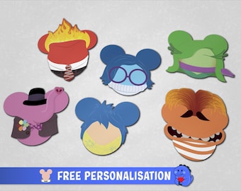 Inside Out Collection - Personalised Cruise Door Magnets | Disney Cruise Magnets | Full Magnet Back
