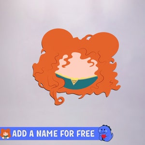 Brave - Merida gepersonaliseerde cruisedeurmagneet | Disney cruisemagneten | Cruisedecoraties | Volledige magneet achterkant