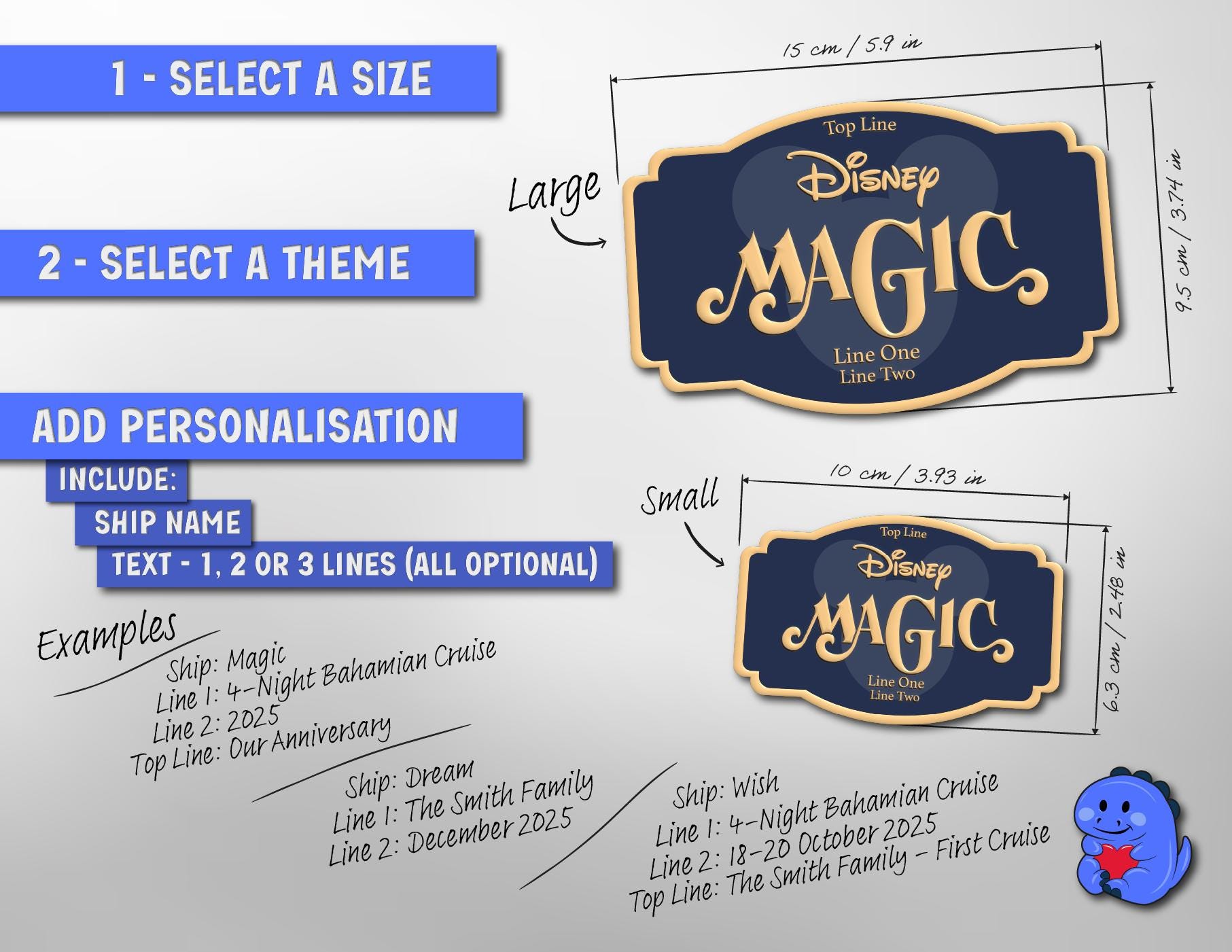 The Original Disney Cruise Plaque Personalised Magnet | Sign