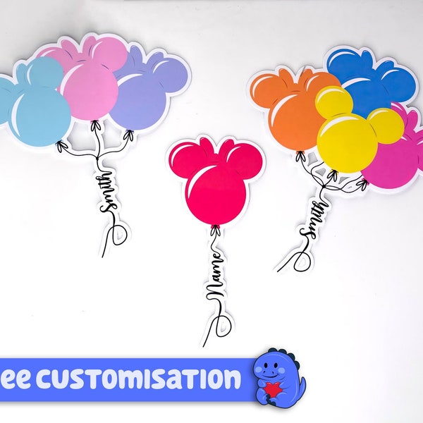 Personalised Mickey Balloon Cruise Door Magnet
