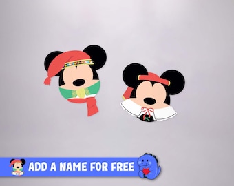 Medelhavsmusse och Mimmi - Personliga kryssningsmagneter | Disney kryssningsmagneter | Helmagnet på baksidan