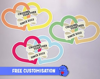 Together Love Hearts - gepersonaliseerde cruisedeurmagneten